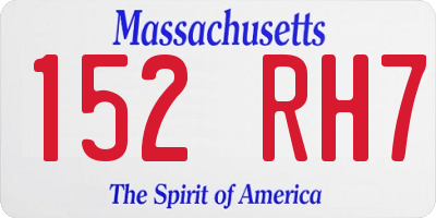 MA license plate 152RH7