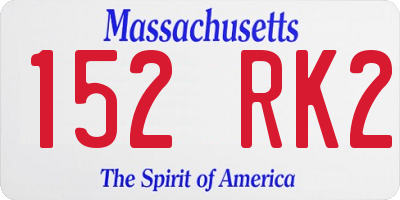 MA license plate 152RK2