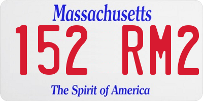 MA license plate 152RM2