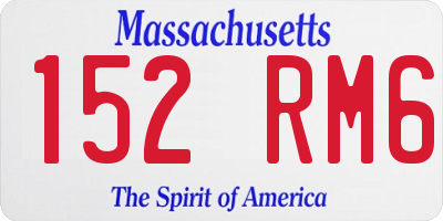 MA license plate 152RM6