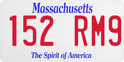 MA license plate 152RM9