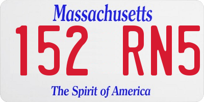 MA license plate 152RN5