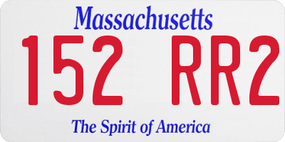 MA license plate 152RR2