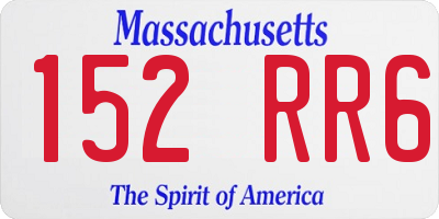 MA license plate 152RR6