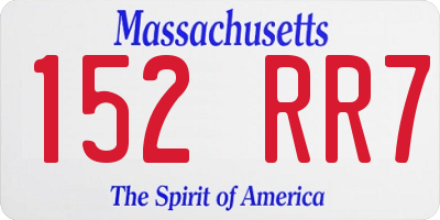 MA license plate 152RR7