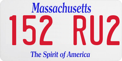 MA license plate 152RU2