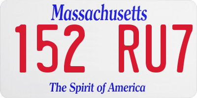 MA license plate 152RU7