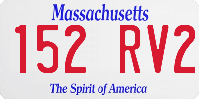 MA license plate 152RV2