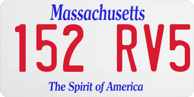 MA license plate 152RV5