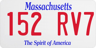MA license plate 152RV7