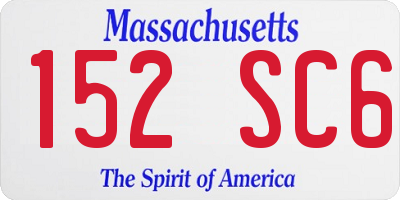 MA license plate 152SC6