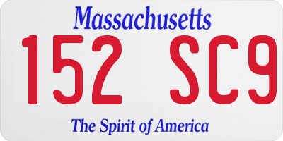 MA license plate 152SC9