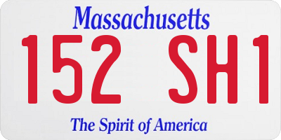 MA license plate 152SH1