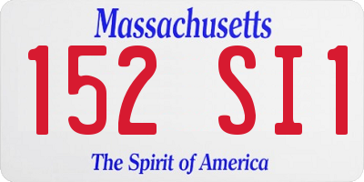 MA license plate 152SI1
