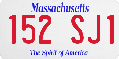 MA license plate 152SJ1