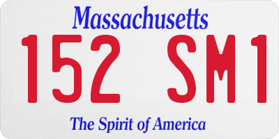 MA license plate 152SM1