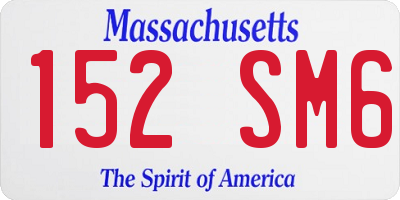 MA license plate 152SM6