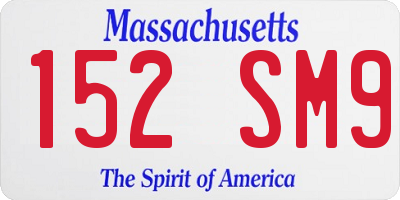 MA license plate 152SM9