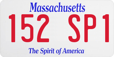 MA license plate 152SP1