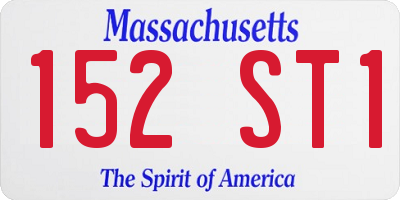 MA license plate 152ST1
