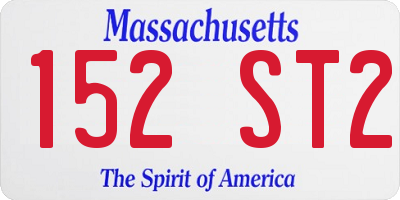 MA license plate 152ST2