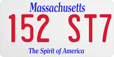 MA license plate 152ST7