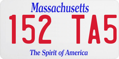 MA license plate 152TA5