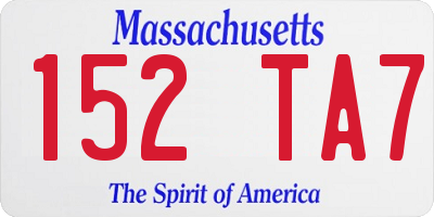 MA license plate 152TA7