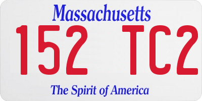 MA license plate 152TC2