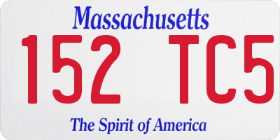MA license plate 152TC5