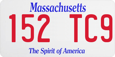 MA license plate 152TC9