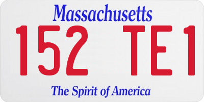 MA license plate 152TE1