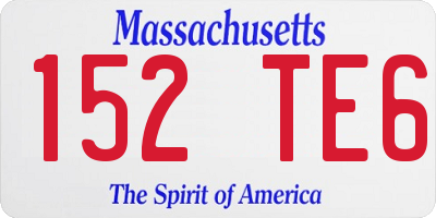 MA license plate 152TE6