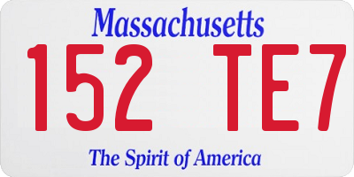 MA license plate 152TE7