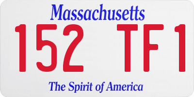 MA license plate 152TF1
