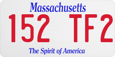 MA license plate 152TF2