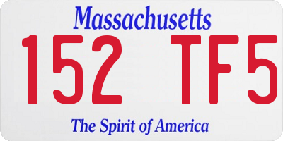 MA license plate 152TF5