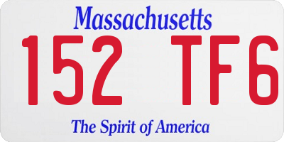 MA license plate 152TF6