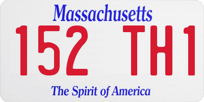 MA license plate 152TH1