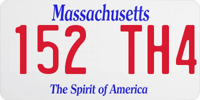 MA license plate 152TH4