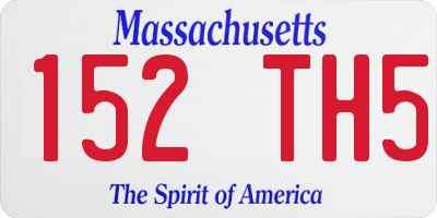 MA license plate 152TH5