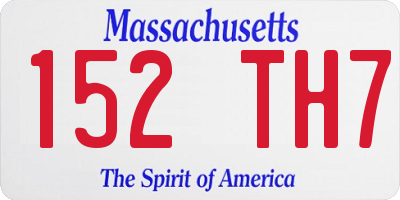 MA license plate 152TH7