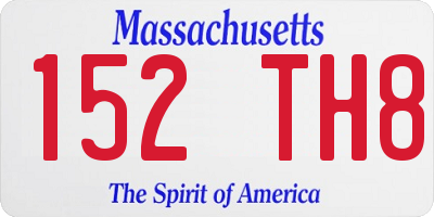 MA license plate 152TH8