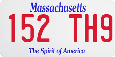 MA license plate 152TH9