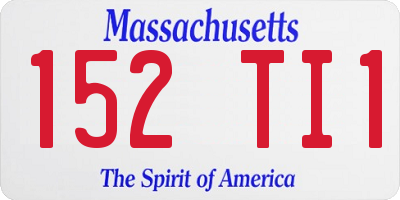MA license plate 152TI1