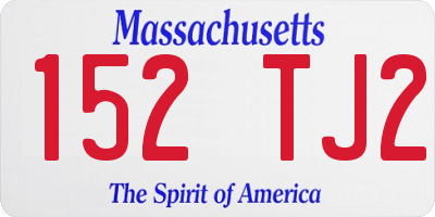 MA license plate 152TJ2