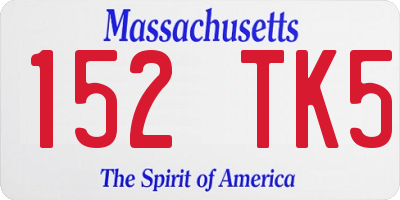 MA license plate 152TK5