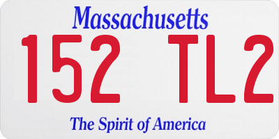 MA license plate 152TL2
