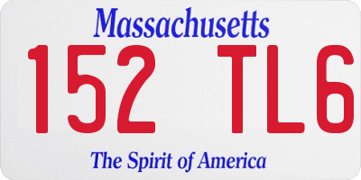 MA license plate 152TL6