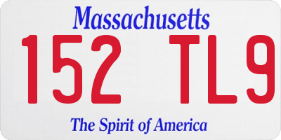 MA license plate 152TL9